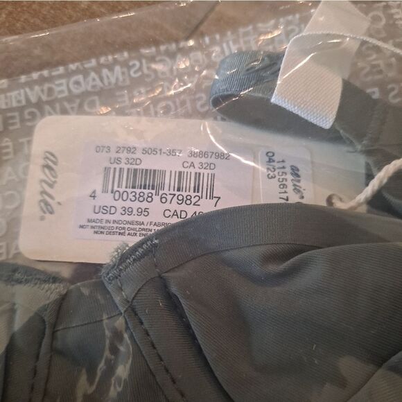 Aerie SMOOTHEZ Full Coverage Unlined Underwire Bra; Dark Green NWT - Picture 6 of 6